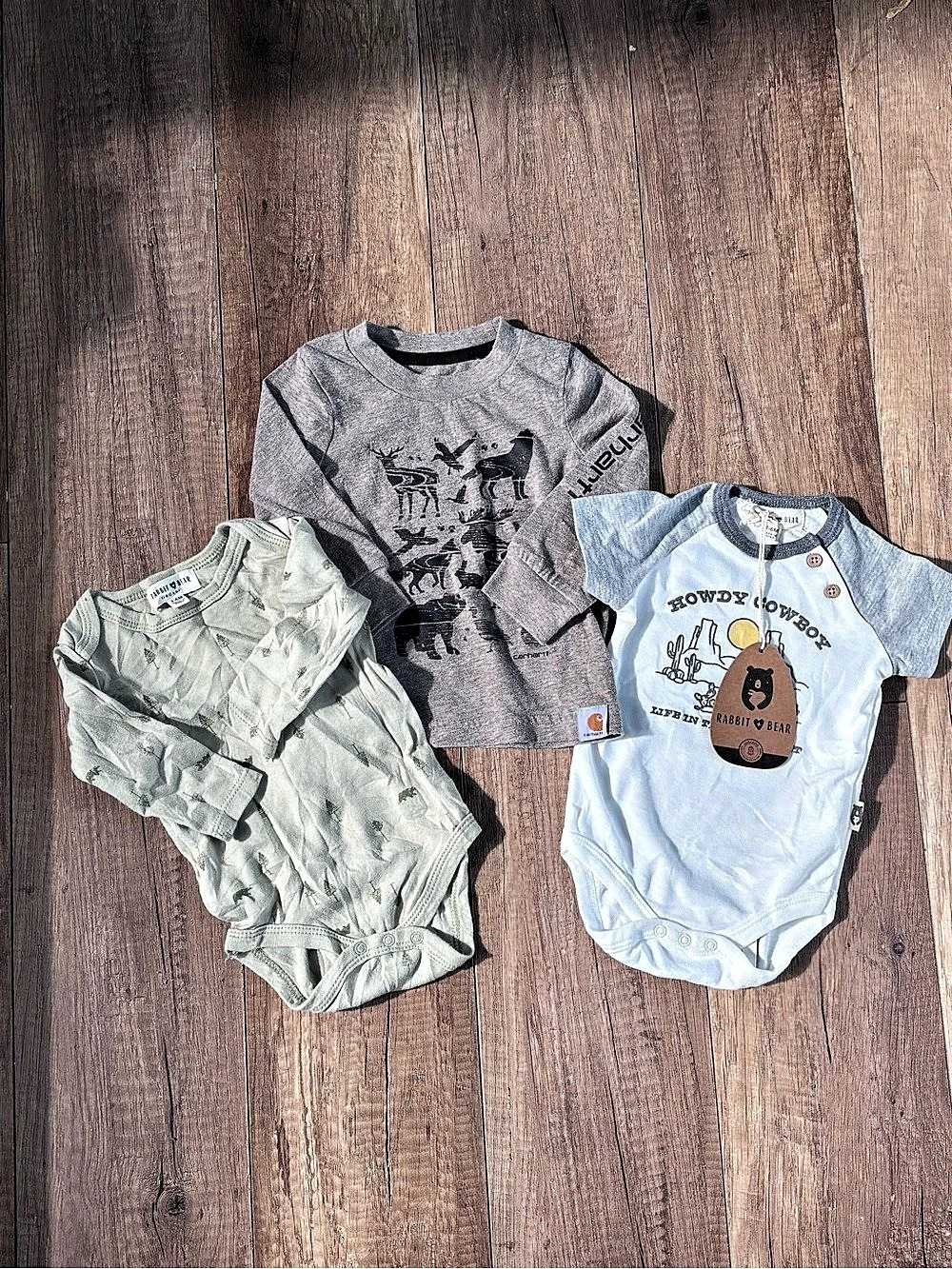 Carhartt & Rabbit Bear Baby Bodysuit 3-6M